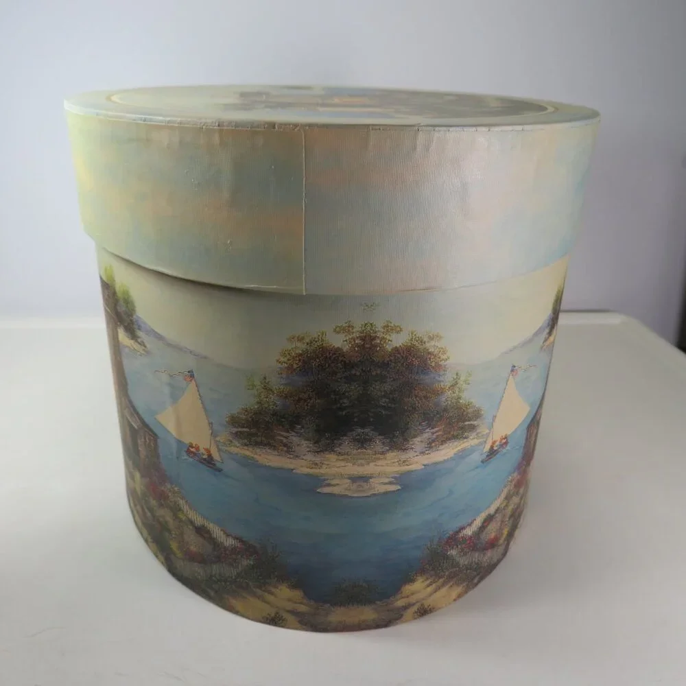 Nantucket Costal Large Oval Box Storage by Bob's Boxes Linda Nelson Stocks